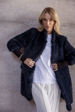 Load image into Gallery viewer, Sutti Faux Coat in Navy
