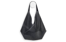 Load image into Gallery viewer, IN.ZU Bevel Bag in Black and Grey Lines