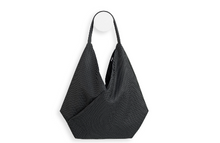 Load image into Gallery viewer, IN.ZU Bevel Bag in Black and Grey Lines