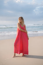 Load image into Gallery viewer, Azul Maxi Dress in 100% organic watermelon linen
