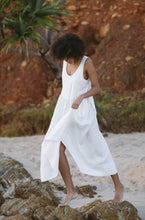 Load image into Gallery viewer, Frida Linen Dress in Cinnamon, lemongrass or Ivory
