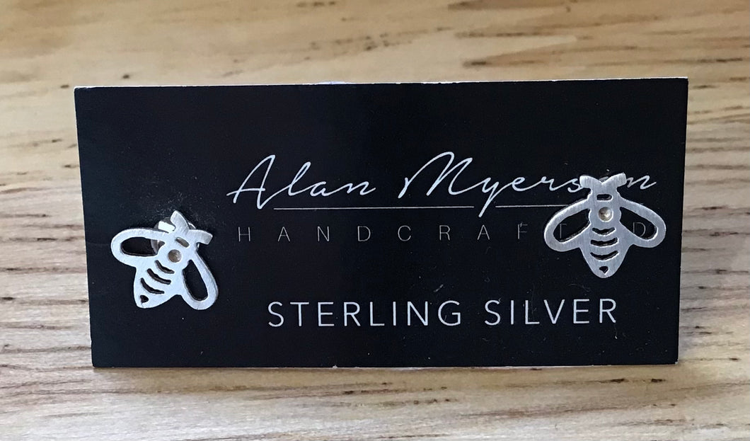 Silver Bee earrings by Alan Myerson