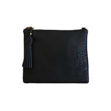 Load image into Gallery viewer, The Jem Black oversized clutch with detachable cross body strape

