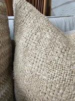 Load image into Gallery viewer, Détente Hand-loomed Rustic Texture Pure French Linen 40x60cm Lumbar - Rustic Natural
