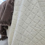 Load image into Gallery viewer, Lagoon Linen Cotton Quilted Bed Cover Massive Blanket Coverlet 240 x 230cm - Natural
