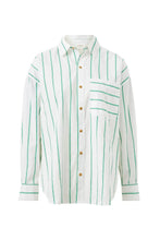 Load image into Gallery viewer, Ceres Life PETA OVERSIZED SHIRT/GRASS FINE TWIN STRIPE or OXFORD BLUE STRIPE
