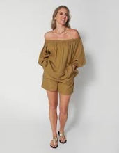 Load image into Gallery viewer, Santorini Blouse in Bronze or Natural Linen
