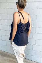 Load image into Gallery viewer, Amalfi Cami in Navy or Natural Linen
