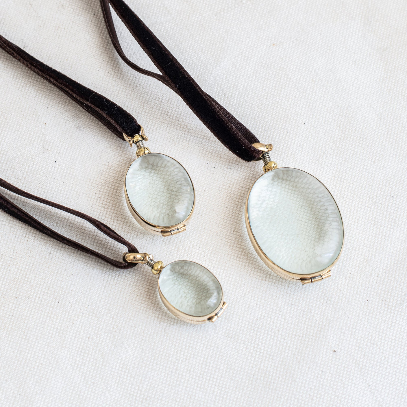 Rock Crystal Lockets - Oval or Square – Millthorpe Blue