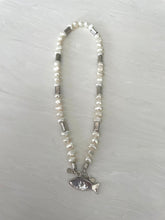 Load image into Gallery viewer, Pearl and Silver hand crafted Necklace with Bird or Fish
