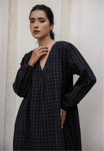 Load image into Gallery viewer, AKIMI Dress in Navy Check
