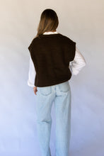 Load image into Gallery viewer, Hand Knitted Button Vest in Cocoa or Oatmeal from Hobo and Hatch
