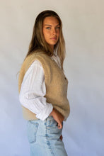 Load image into Gallery viewer, Hand Knitted Button Vest in Cocoa or Oatmeal from Hobo and Hatch
