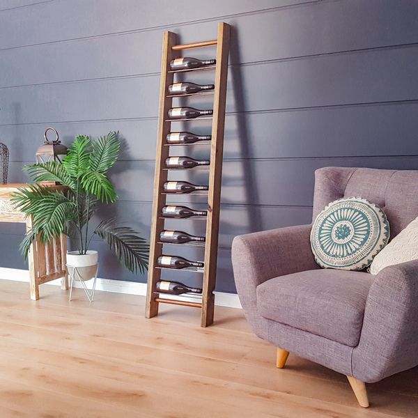 Rustic Ladder Wine Rack