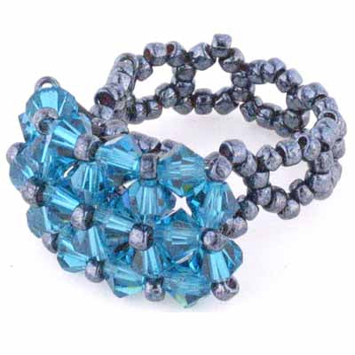 Rings, bead and crystal from Vogline Paris – Millthorpe Blue