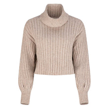 Load image into Gallery viewer, merino-knit- oatmeal-lilly pilly-jumper-crop-ribbed
