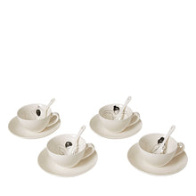 Load image into Gallery viewer, Tea Coffee Set of 4 saucer, spoon and cup

