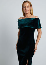 Load image into Gallery viewer, Ariane Velvet Dress by Kamare in Green
