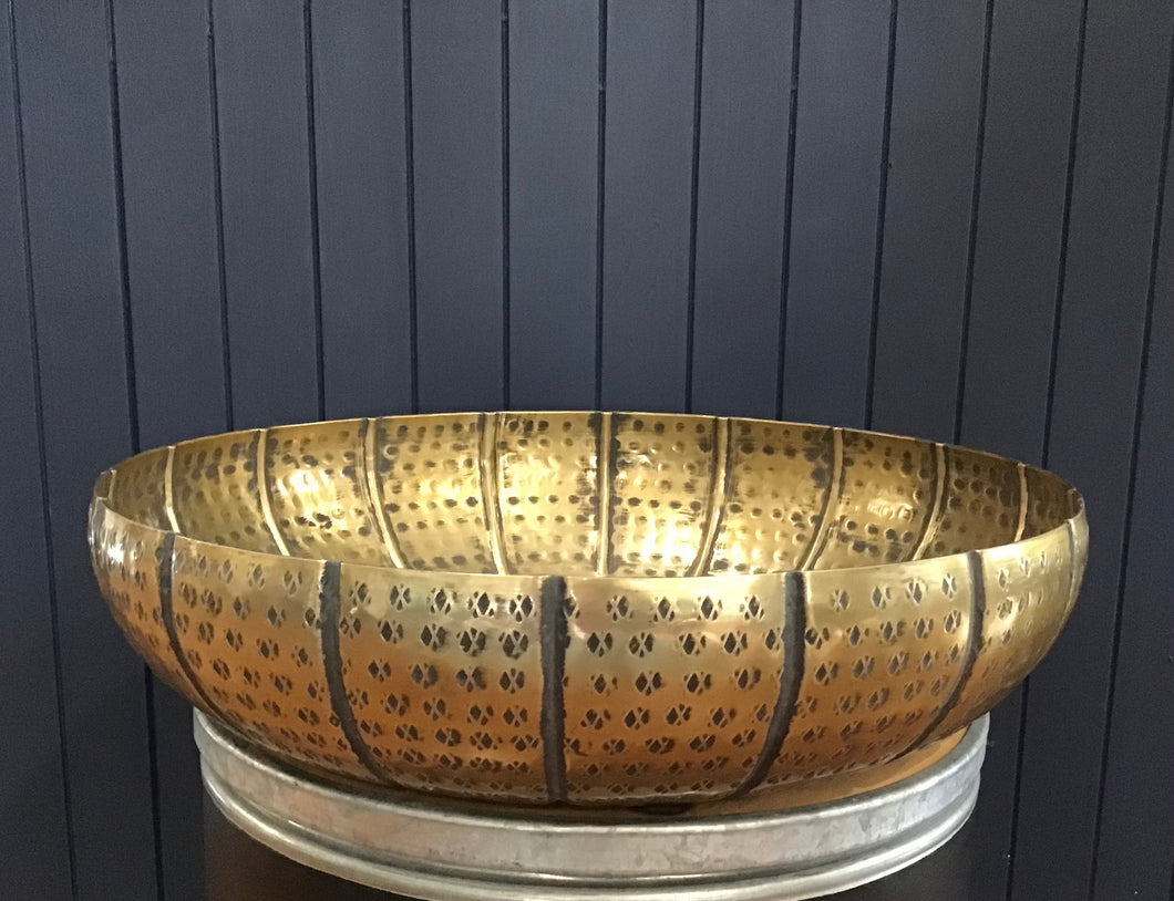 Large Brass Decorative Bowl
