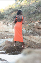 Load image into Gallery viewer, Lilly Pilly Collection Bella Knit Dress in Ginger Marle worn on the beach in Byron Bay
