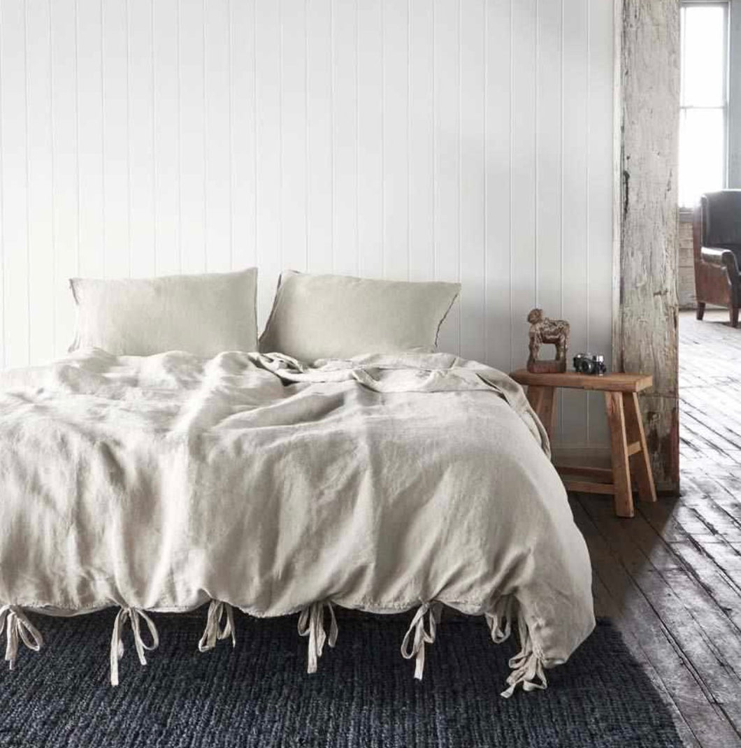 Eadie Lifestyle Linen Duvet Set QUEEN SIZE
