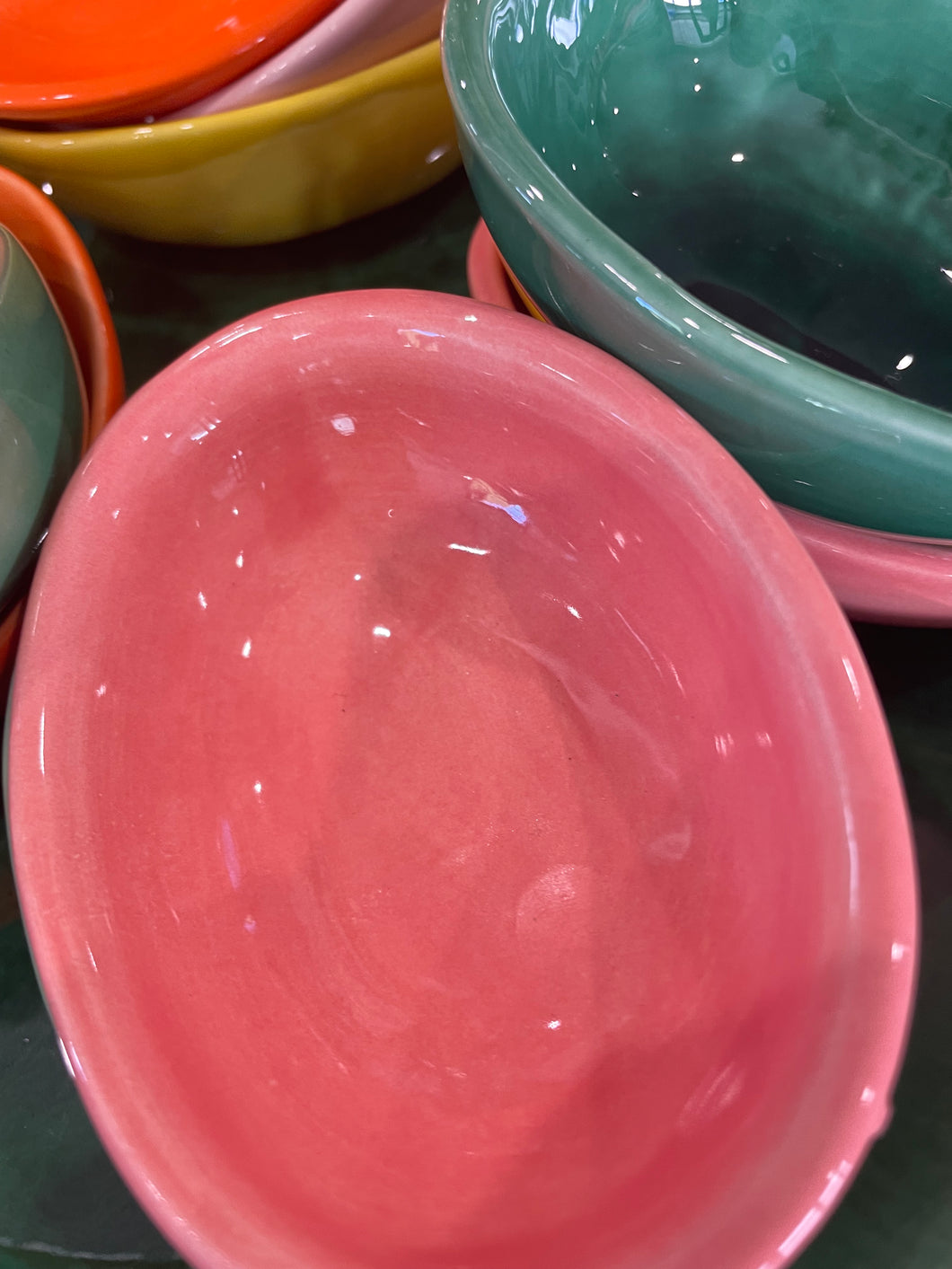 Batch Ceramics oval spice dish pink made in Sydney
