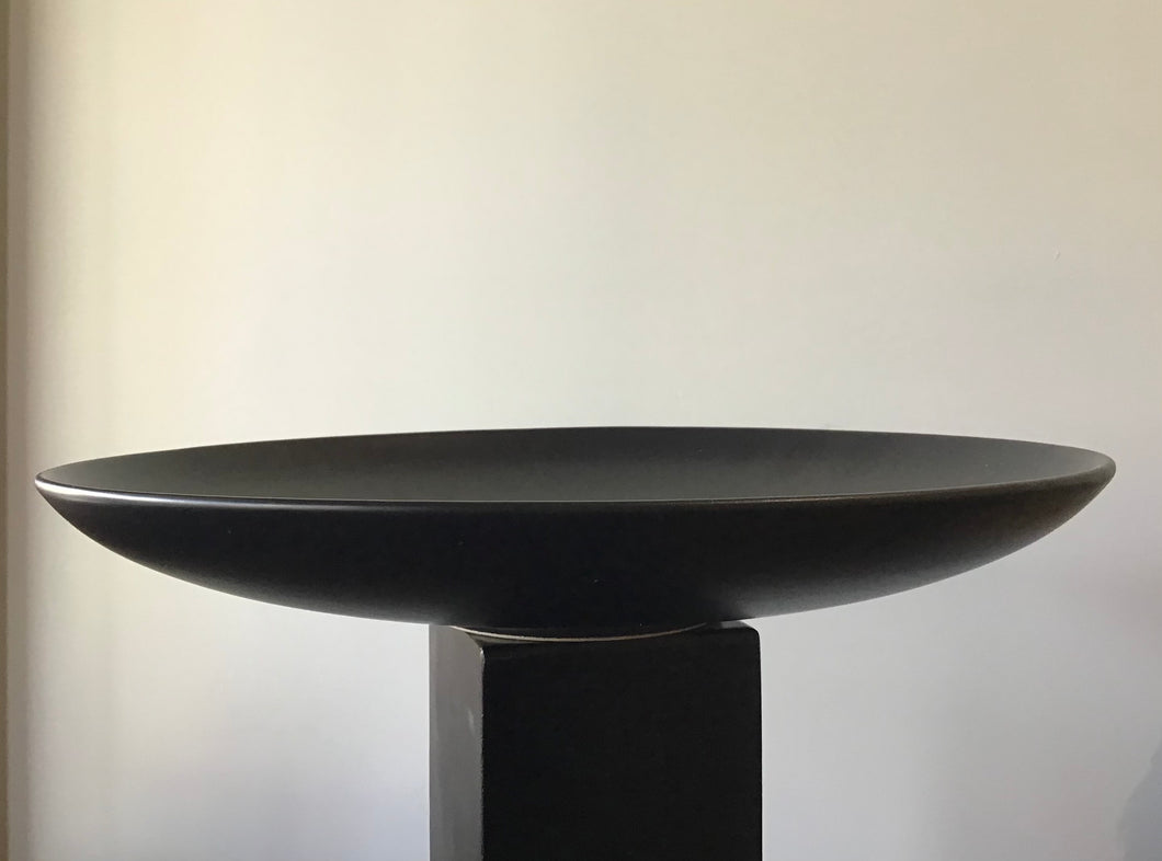 Large Black Round Platter