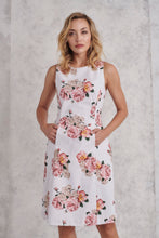 Load image into Gallery viewer, dress-cotton-shift-rose-floral-kamare

