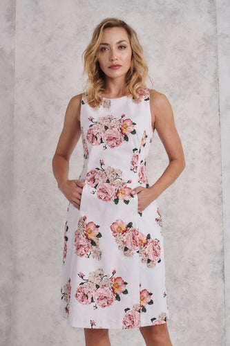 dress-cotton-shift-rose-floral-kamare