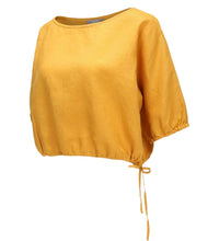 Load image into Gallery viewer, Lilly Pilly Mila Linen Top in Sunflower
