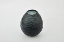 Load image into Gallery viewer, Knit Vase, hand blown - Deep Sea
